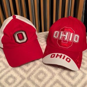 2 red & white OSU, baseball caps. Smoke & pet free home